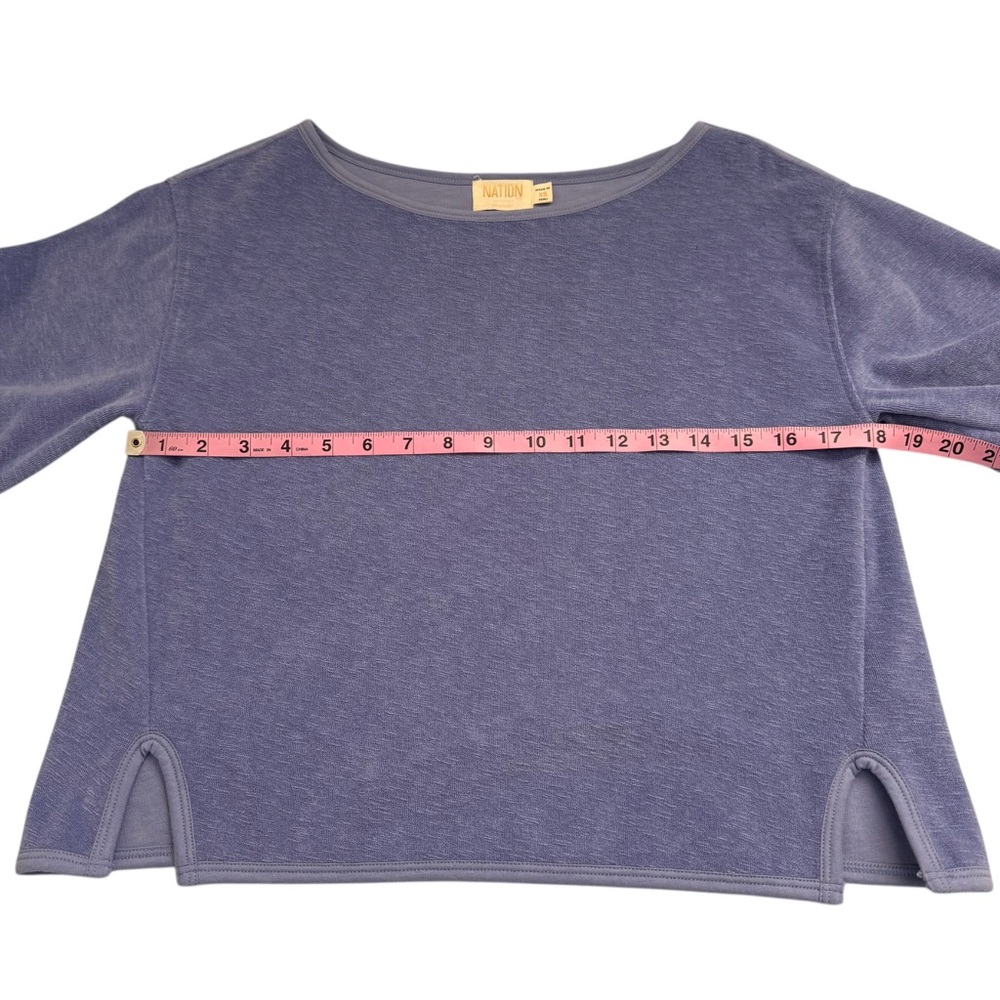Nation LTD | Fallon Terry Cloth Popover in Wedgewood Size‎ XS - Picture 12 of 13